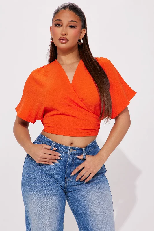 Jamie Blouse Top - Orange