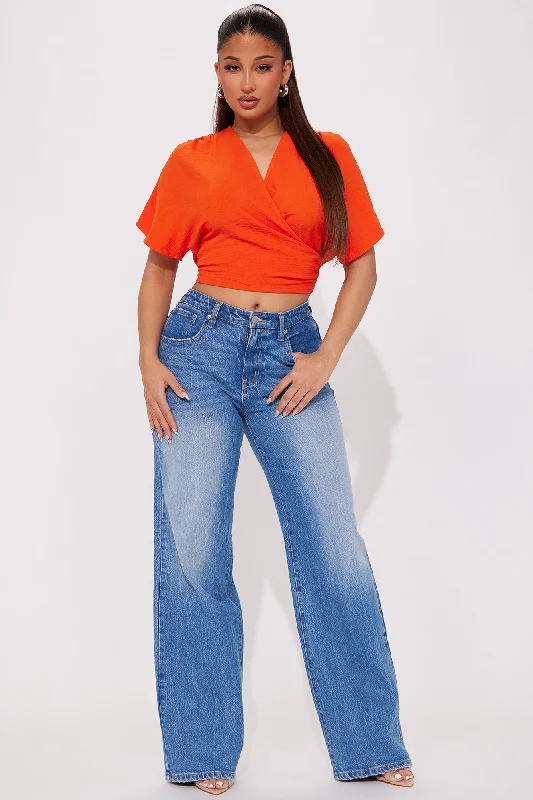 Jamie Blouse Top - Orange