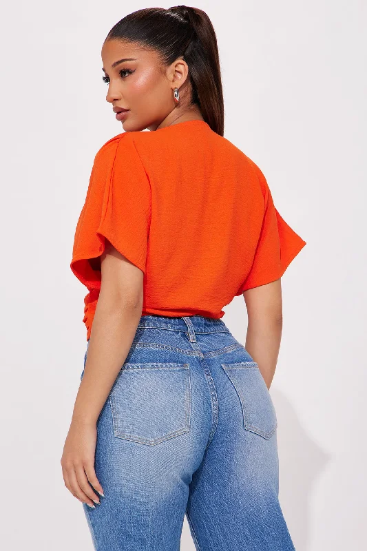 Jamie Blouse Top - Orange