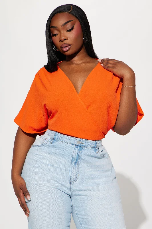 Jamie Blouse Top - Orange