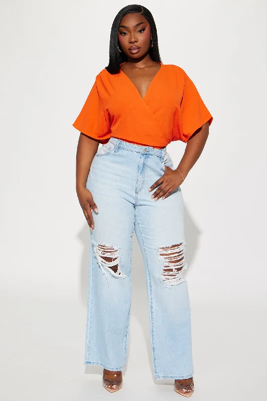 Jamie Blouse Top - Orange