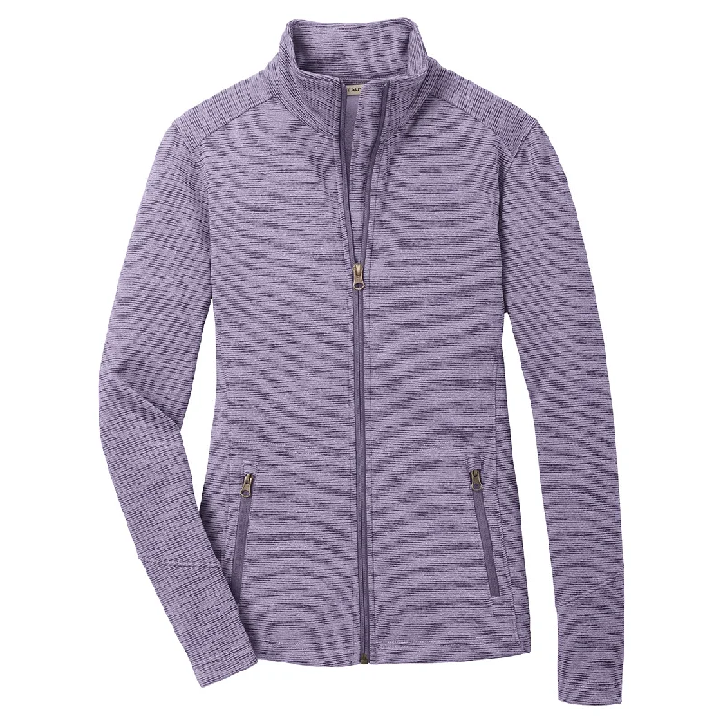 Port Authority Women's Purple Digi Stripe Fleece Jacket