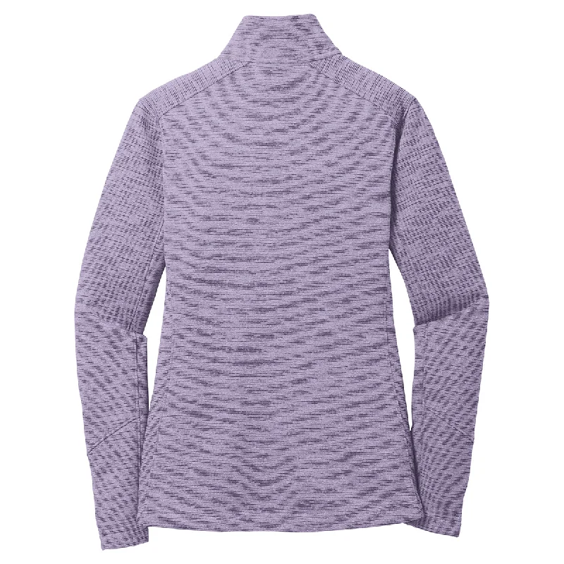 Port Authority Women's Purple Digi Stripe Fleece Jacket