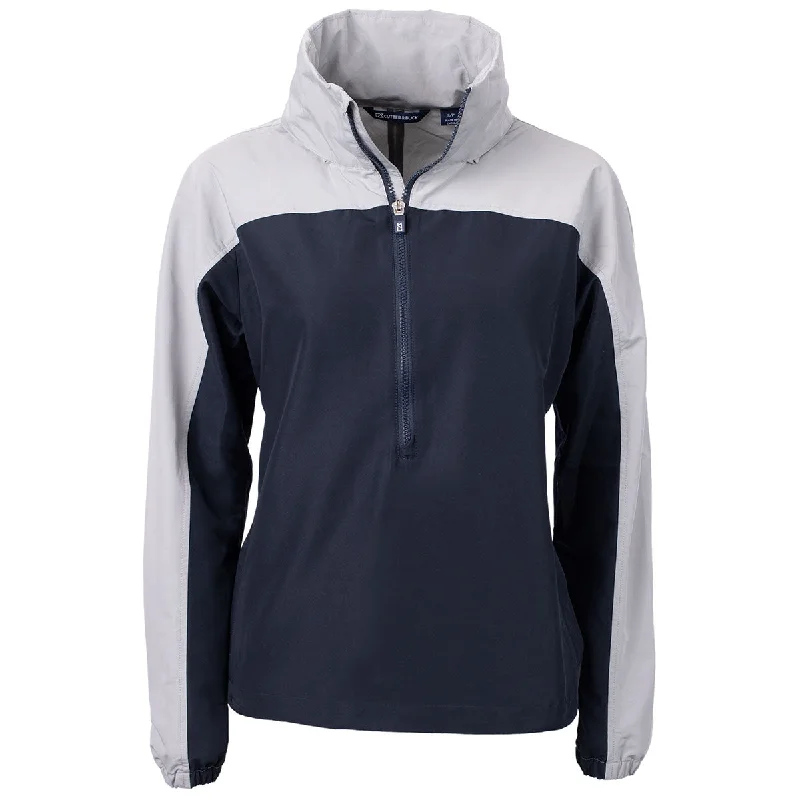 Cutter & Buck Women's Navy Blue/Polished Charter Eco Recycled Anorak Jacket