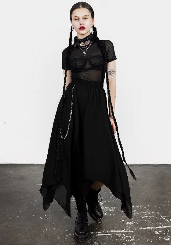 Levitate Chain Detail Midi Skirt