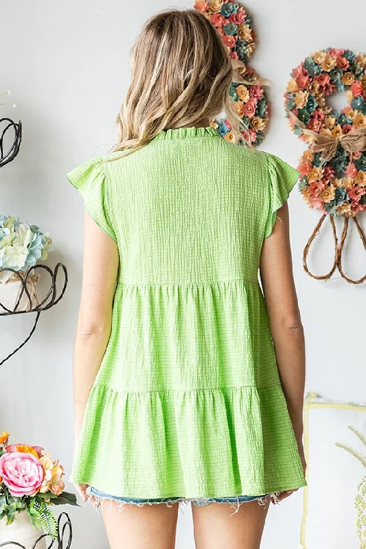 Lime Tiered Tunic Top