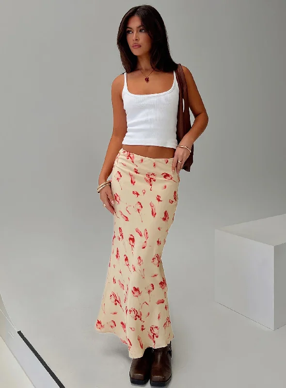 Mangoes Maxi Skirt Cream