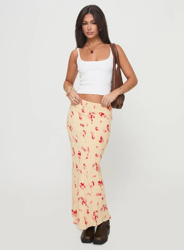 Mangoes Maxi Skirt Cream