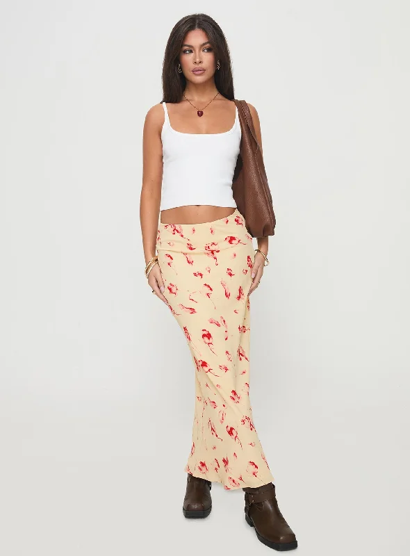 Mangoes Maxi Skirt Cream