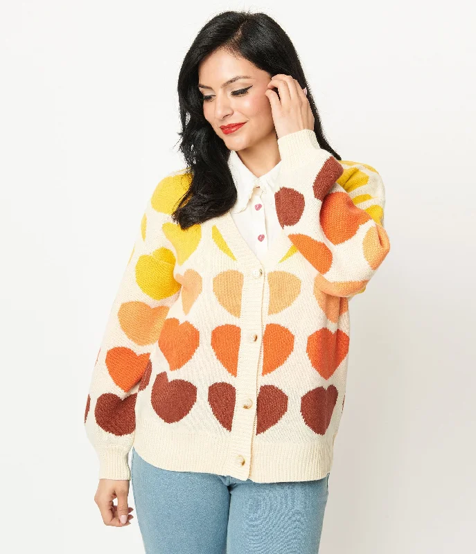 Multicolored Heart Cardigan