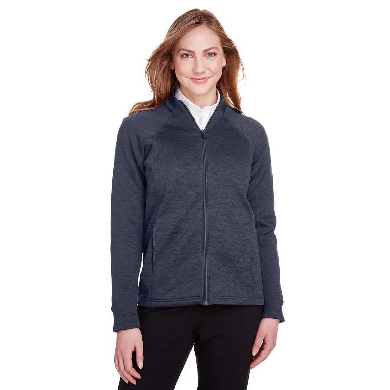 North End Women's Classic Navy Heather/Carbon Flux 2.0 Full-Zip Jacket