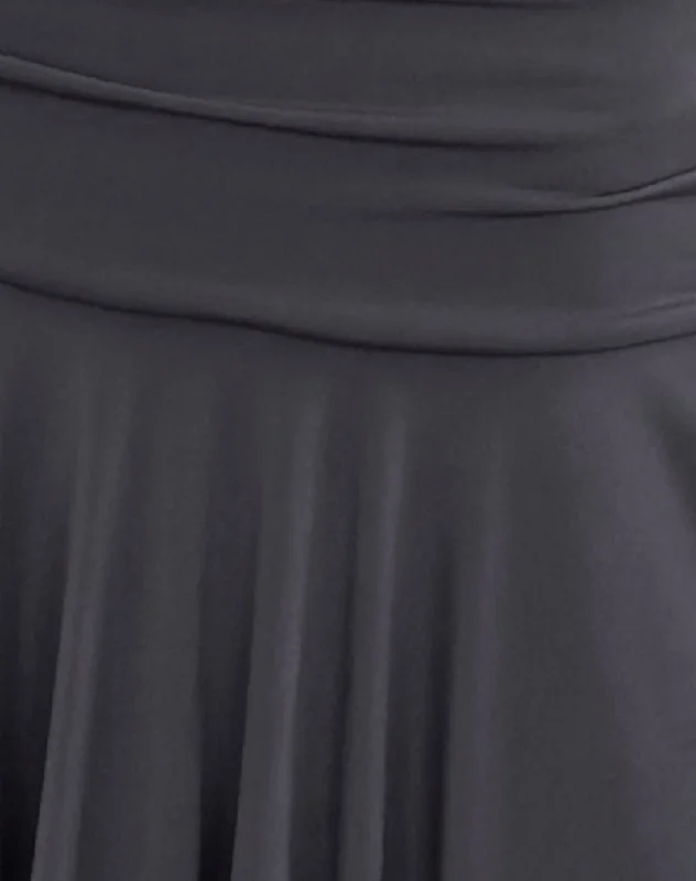 Norali Waterfall Midi Skirt in Grey