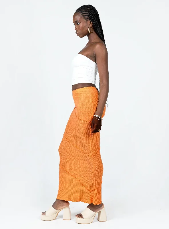 Oscar Maxi Skirt Orange