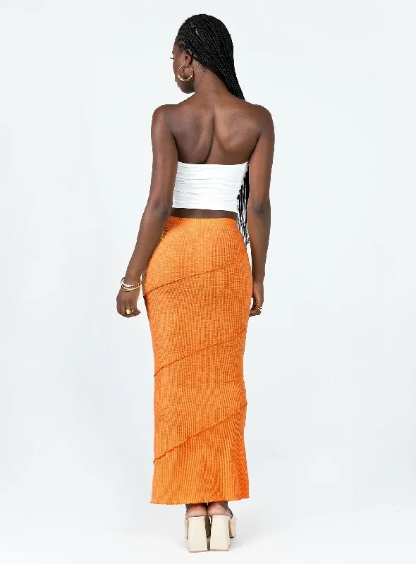 Oscar Maxi Skirt Orange