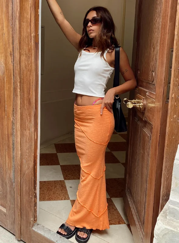 Oscar Maxi Skirt Orange