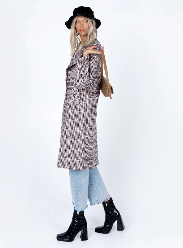 Parisa Winter Check Coat Multi