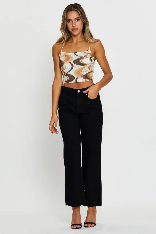 Print Crop Top