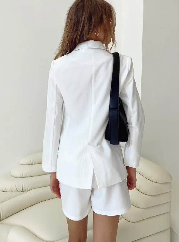 Sazan Blazer White