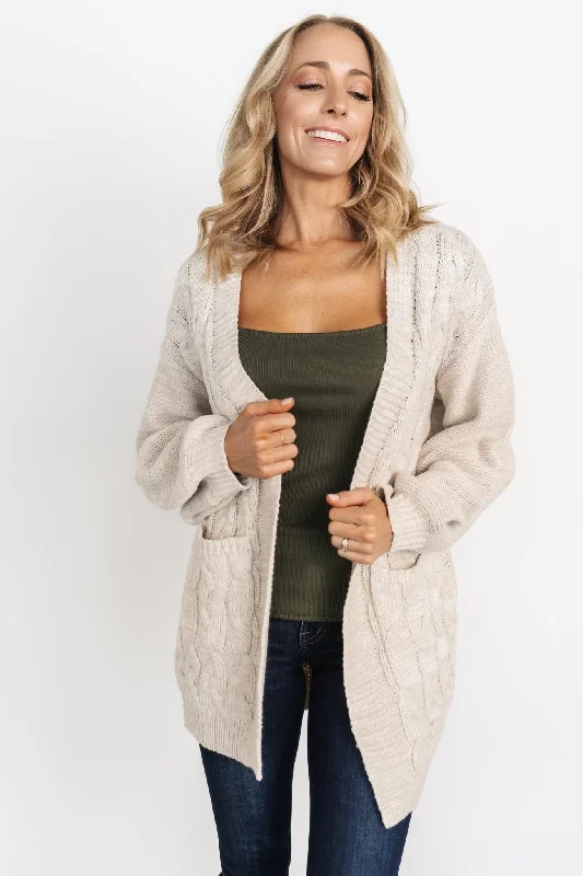 Spencer Chunky Knit Cardigan | Oatmeal