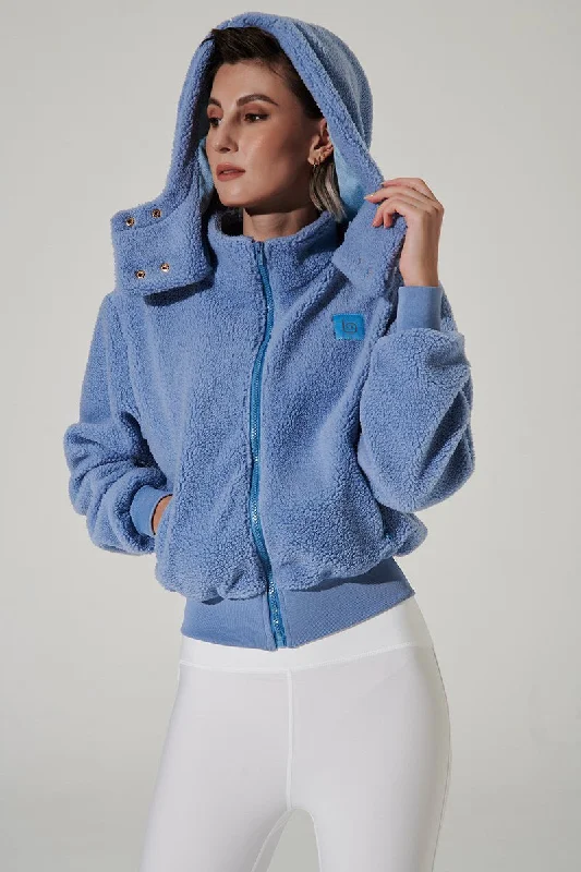 Teddy Sherpa Jacket - Lichen Blue