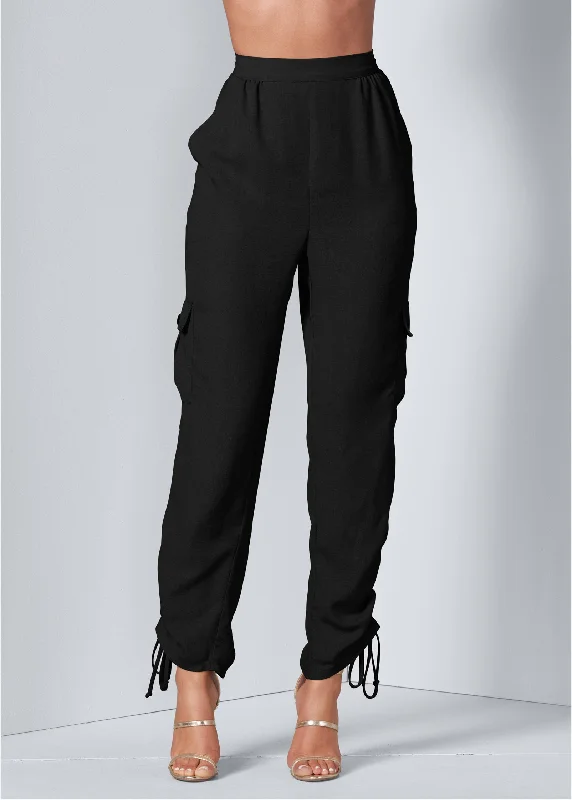 Soft cargo pants - Black