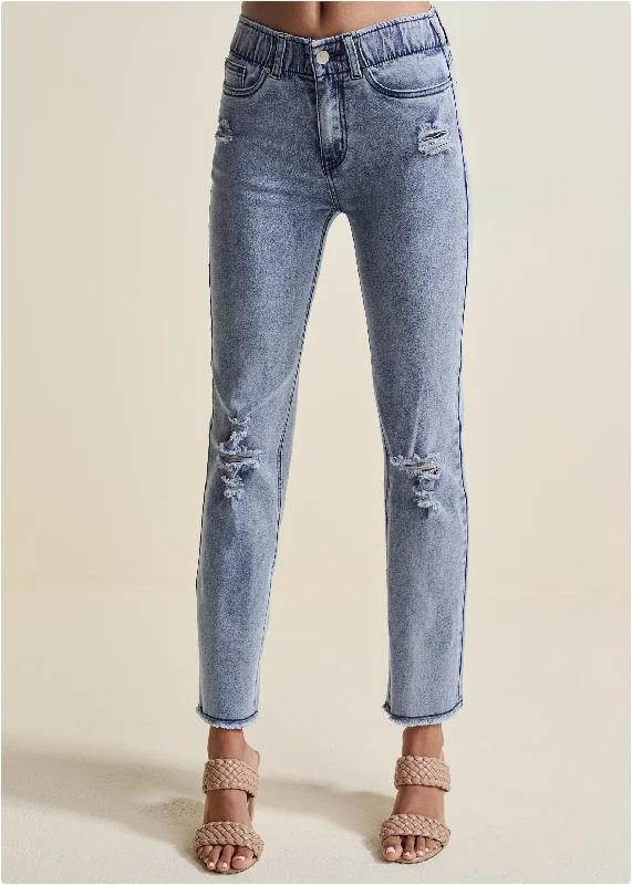 Straight leg acid jeans - Acid Wash