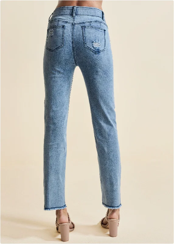 Straight leg acid jeans - Acid Wash