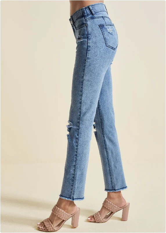 Straight leg acid jeans - Acid Wash