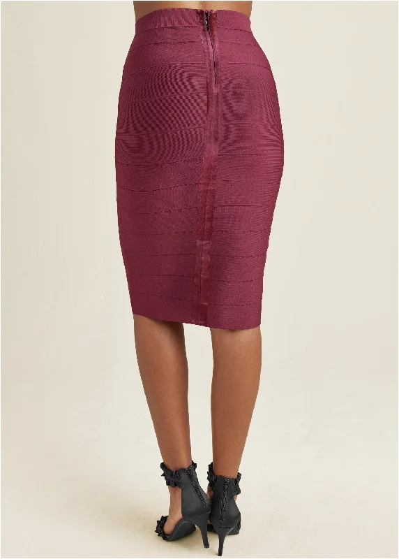 Midi bandage skirt - Wine