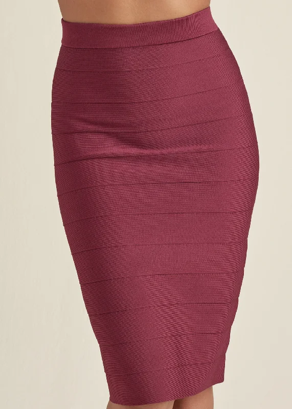 Midi bandage skirt - Wine