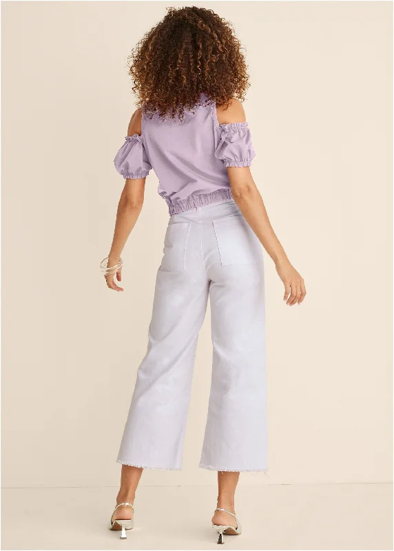 Cold shoulder top - Lilac