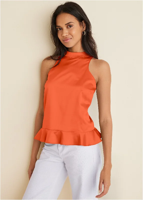 Peplum top - Orange