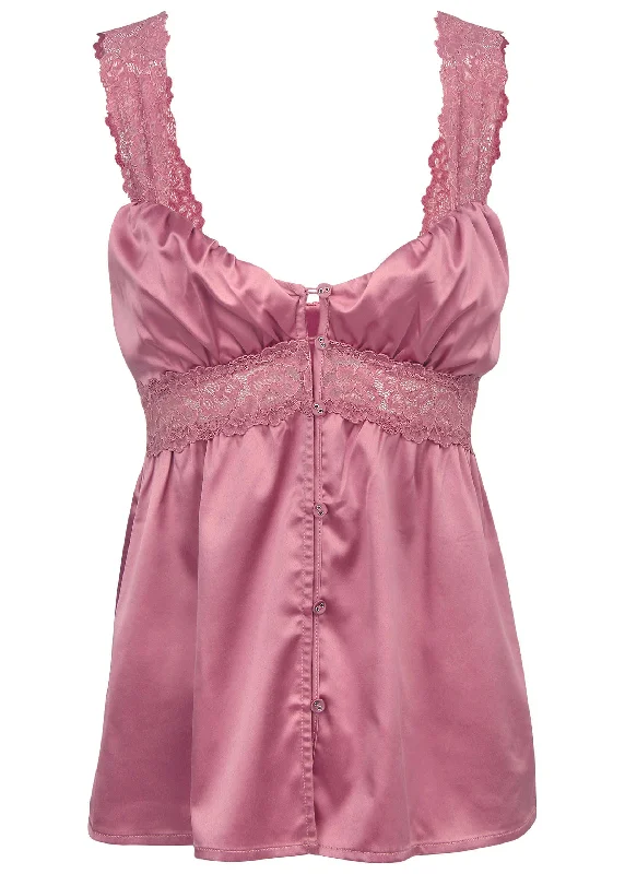 Satin lace cami - Heather Rose