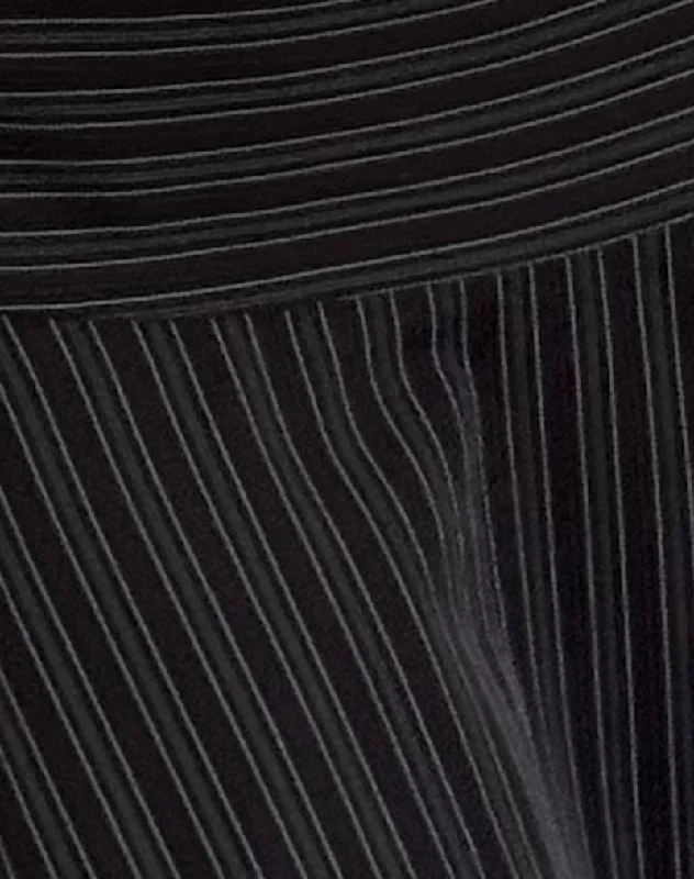 Zelian Mini Skirt in Pinstripe Black